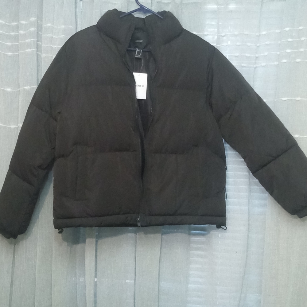 Black Junior puff coat